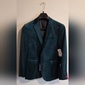 Dark Green Sports Coat | J. Ferrar | Size 42 Regular | Slim Fit